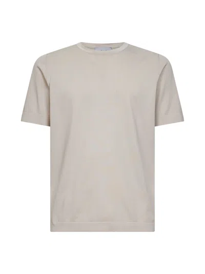 D 4.0 Ivory Cotton Knit Crewneck Sweater In White