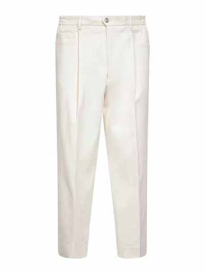D 4.0 Ivory Stretch Moleskin Bricklane Trousers In Blue