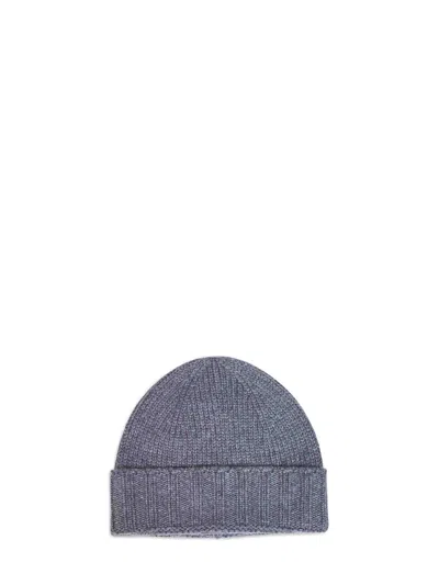 D 4.0 Medium Grey Virgin Wool Knit Beanie