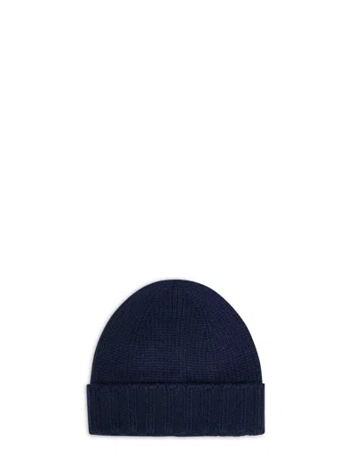 D 4.0 Navy Blue Virgin Wool Knit Beanie