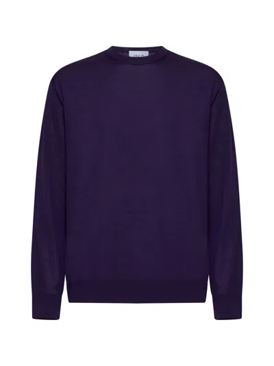 D 4.0 Purple Virgin Wool Crewneck Sweater