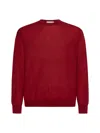 D 4.0 Red Virgin Wool Crewneck Sweater In Red