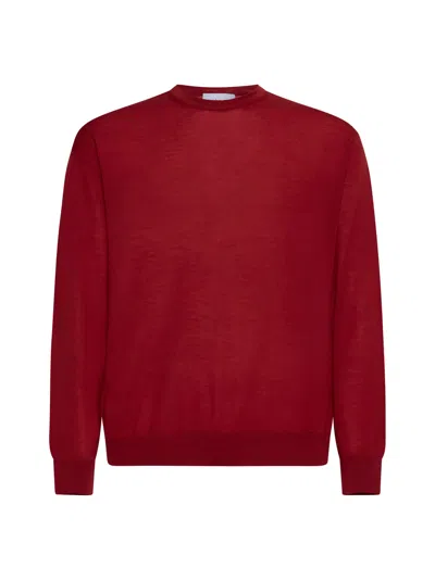 D 4.0 Red Virgin Wool Crewneck Sweater