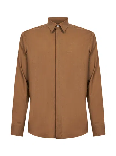 D 4.0 Safari Stretch Wool Blend Shirt In Green