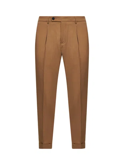D 4.0 Safari Stretch Wool Blend Slim Carrot Trousers