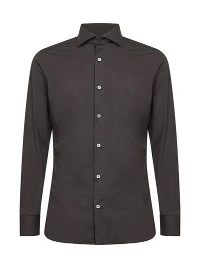 D 4.0 Stretch Jersey Shirt In Brown