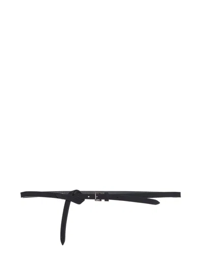 D 4.0 Suede With Metal Buckle Belt In Black
