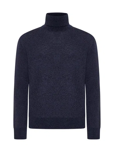 D 4.0 Turtleneck Wool Sweater In Blue