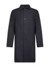 D 4.0 Two-tone Reversible Single-breasted Coat In Black
