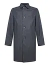 D 4.0 Two-tone Reversible Single-breasted Coat In Gray