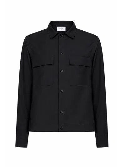 D 4.0 Virgin Wool Blend Shirt Jacket In Black