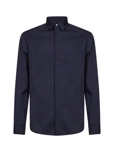D 4.0 Virgin Wool Blend Shirt In Blue