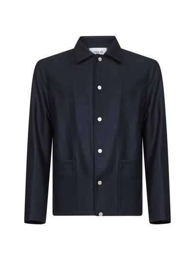 D 4.0 Virgin Wool Chore Jacket In Blue