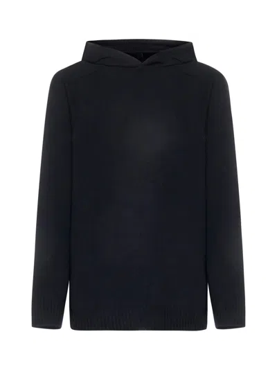 D 4.0 Virgin Wool Hoodie In Black