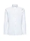 D 4.0 White Poplin Classic Shirt In White