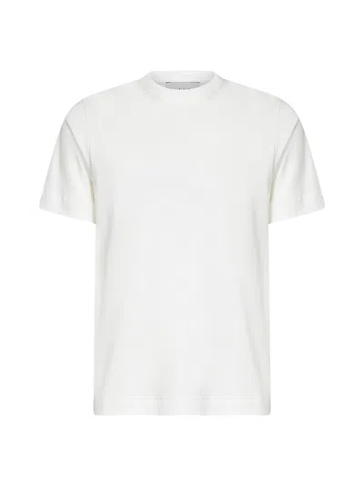 D 4.0 WHITE COTTON JERSEY T-SHIRT