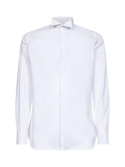 D 4.0 White Cotton Shirt
