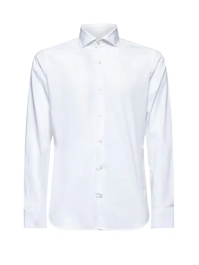 D 4.0 White Poplin Classic Shirt