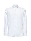 D 4.0 White Poplin Classic Shirt In White