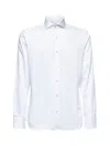 D 4.0 White Poplin Classic Shirt In White