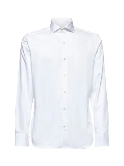 D 4.0 White Twill Classic Shirt
