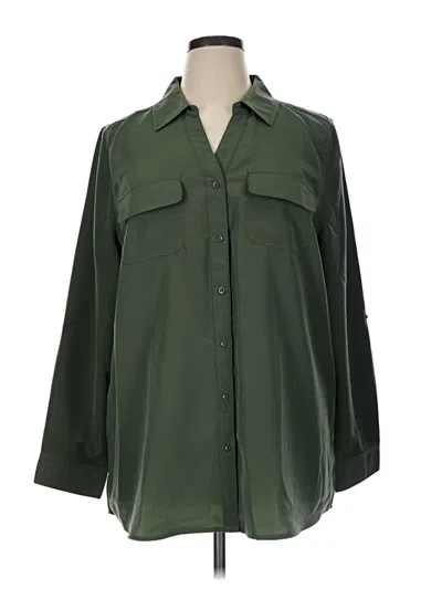 Pre-owned D&co. 3/4 Sleeve Blouse In Green