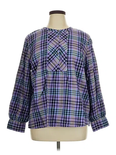Pre-owned D&co. 3/4 Sleeve Blouse In Purple