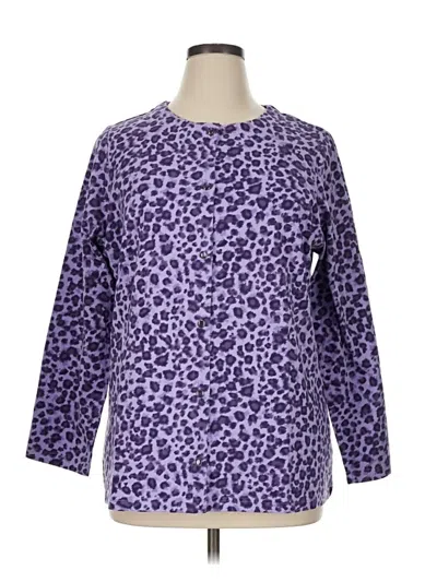 Pre-owned D&co. 3/4 Sleeve Blouse In Purple