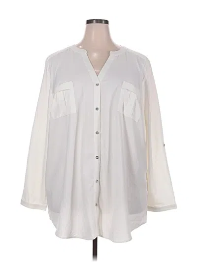 Pre-owned D&co. 3/4 Sleeve Blouse In White