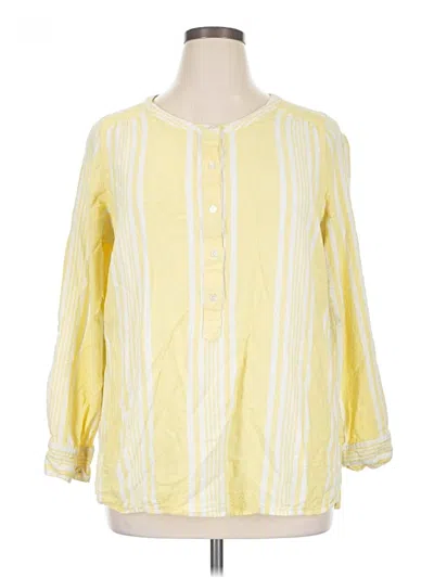 Pre-owned D&co. 3/4 Sleeve Blouse In Yellow