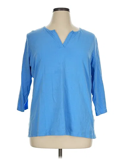 Pre-owned D&co. 3/4 Sleeve T-shirt In Blue
