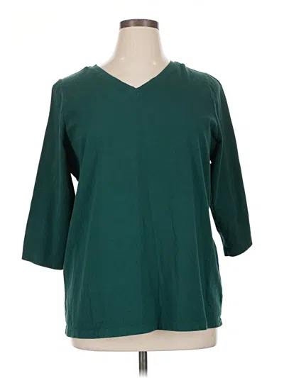 Pre-owned D&co. 3/4 Sleeve T-shirt In Green