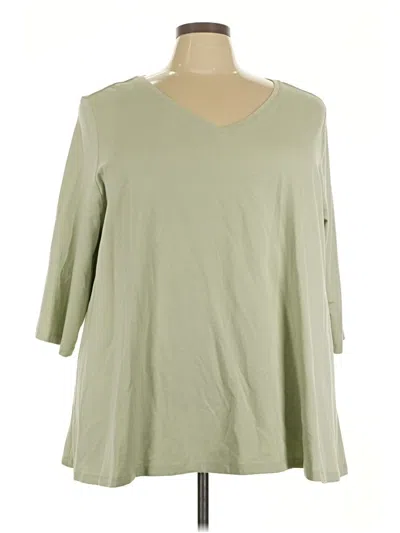 Pre-owned D&co. 3/4 Sleeve T-shirt In Green