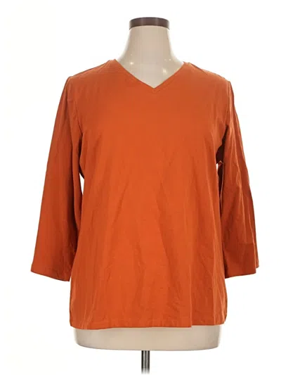 Pre-owned D&co. 3/4 Sleeve T-shirt In Orange