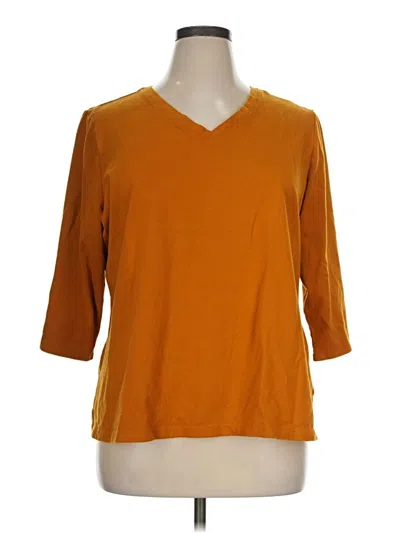 Pre-owned D&co. 3/4 Sleeve T-shirt In Orange
