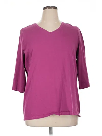 Pre-owned D&co. 3/4 Sleeve T-shirt In Purple