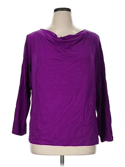 Pre-owned D&co. 3/4 Sleeve T-shirt In Purple