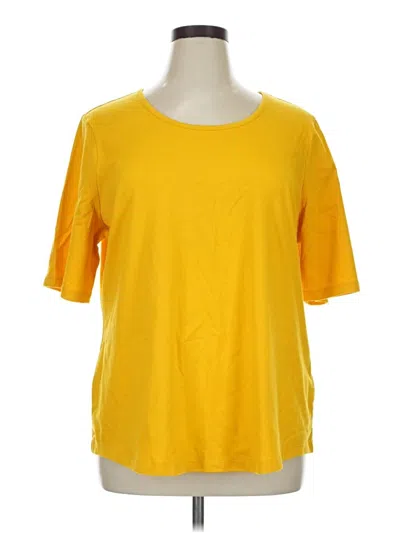 Pre-owned D&co. 3/4 Sleeve T-shirt In Yellow