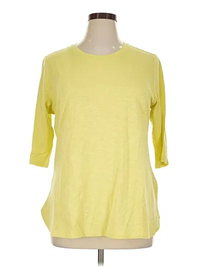 Pre-owned D&co. 3/4 Sleeve T-shirt In Yellow
