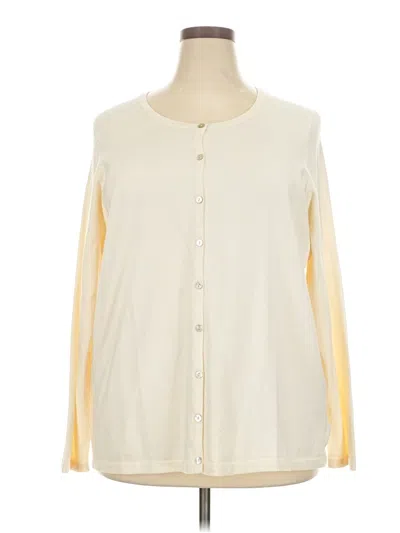 Pre-owned D&co. Cardigan Sweater In White
