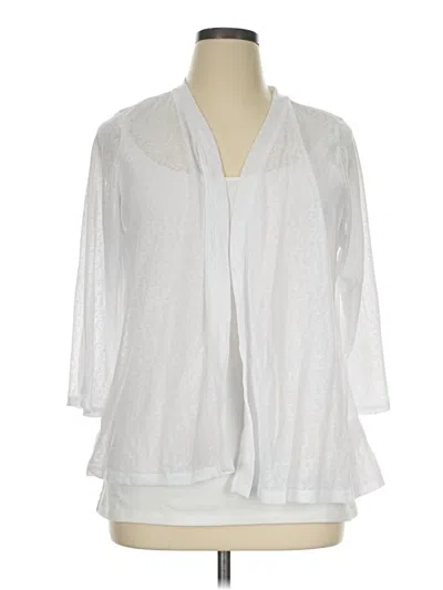 Pre-owned D&co. Cardigan Sweater In White