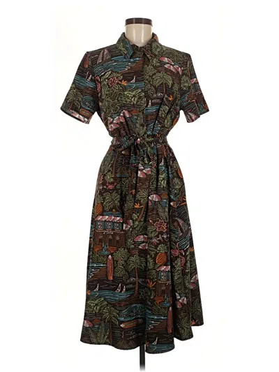 Pre-owned D&co. Casual Dress In Green