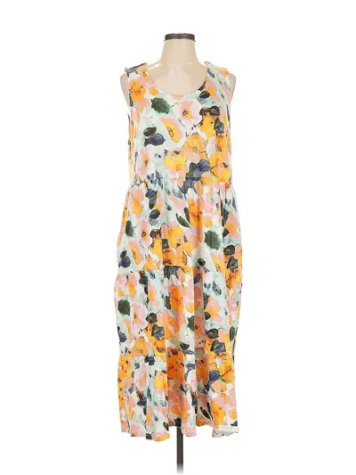 Pre-owned D&co. Casual Dress In Orange