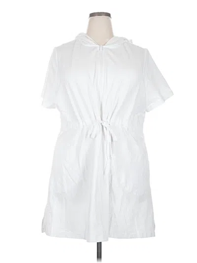 Pre-owned D&co. Casual Dress In White