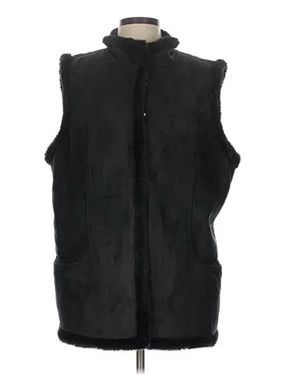 Pre-owned D&co. Faux Fur Vest In Black