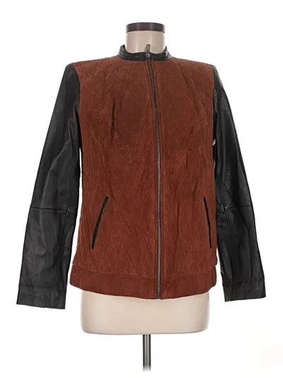 Pre-owned D&co. Leather Jacket In Brown