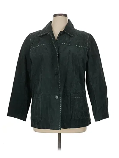 Pre-owned D&co. Leather Jacket In Green