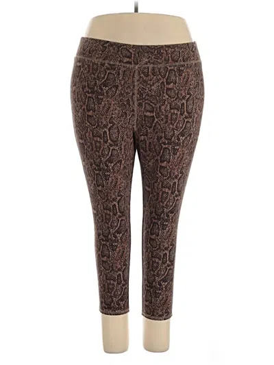 Pre-owned D&co. Leggings In Brown