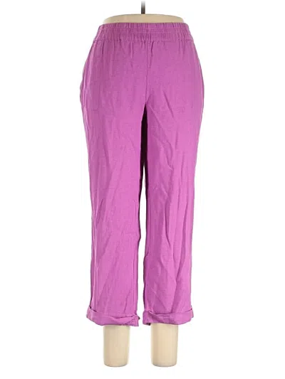 Pre-owned D&co. Linen Pants In Purple
