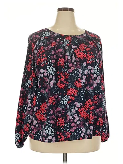Pre-owned D&co. Long Sleeve Blouse In Black